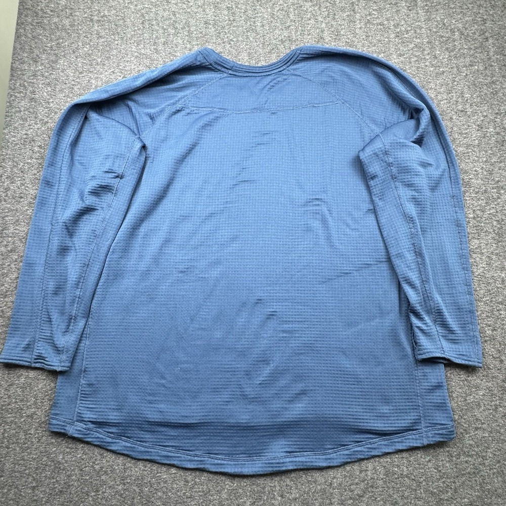 Duluth Trading Company Baselayer Men 3XL Blue Grid Fleece‎ Long Sleeve Polartec - Picture 10 of 14